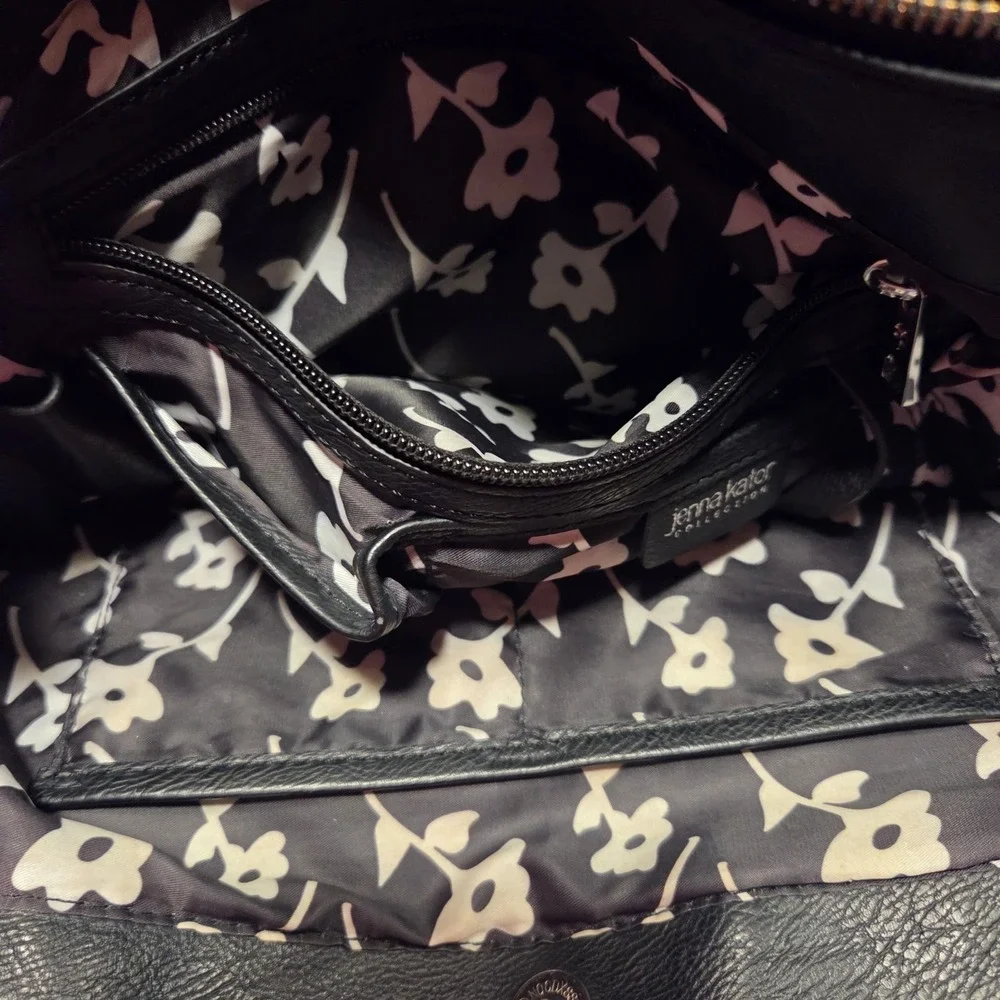 Jenna Kator Collection Vegan Leather Black Satchel Crossbody